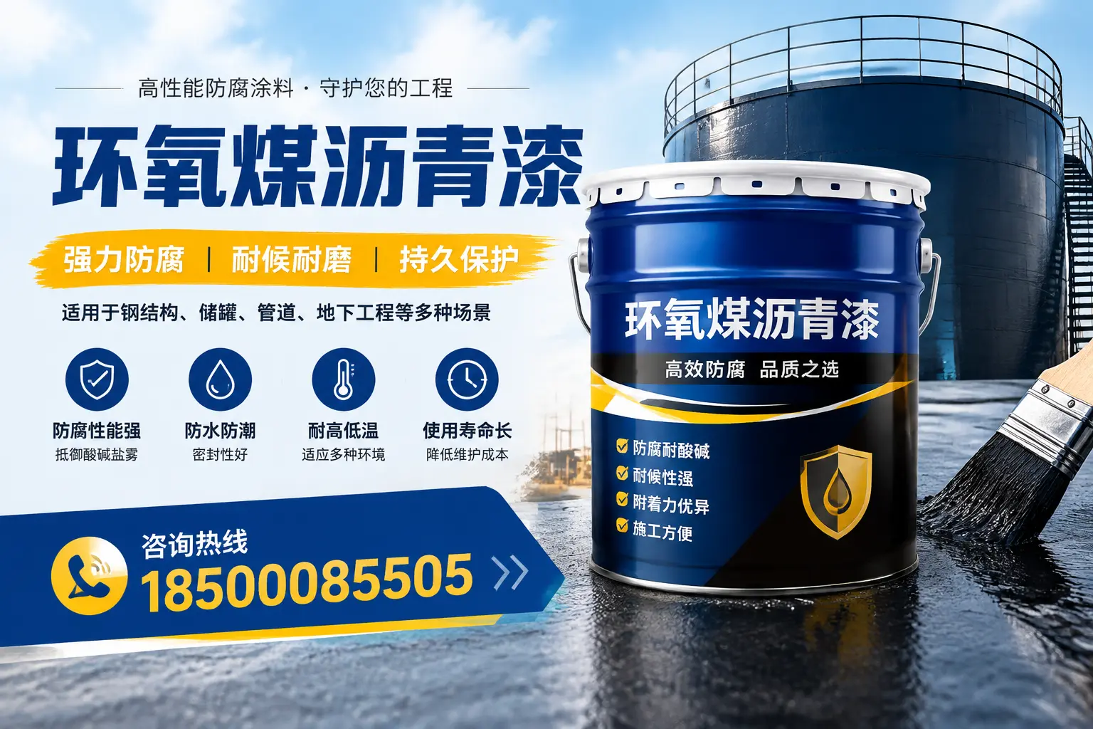 环氧煤沥青漆在工业中的应用，黔东南企业的选择